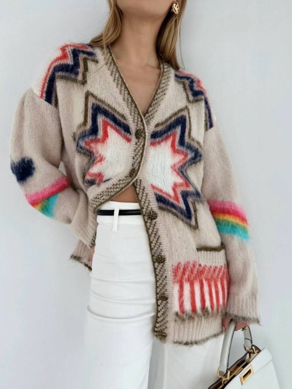 Commense Caesars Palace Cardigan Sz M